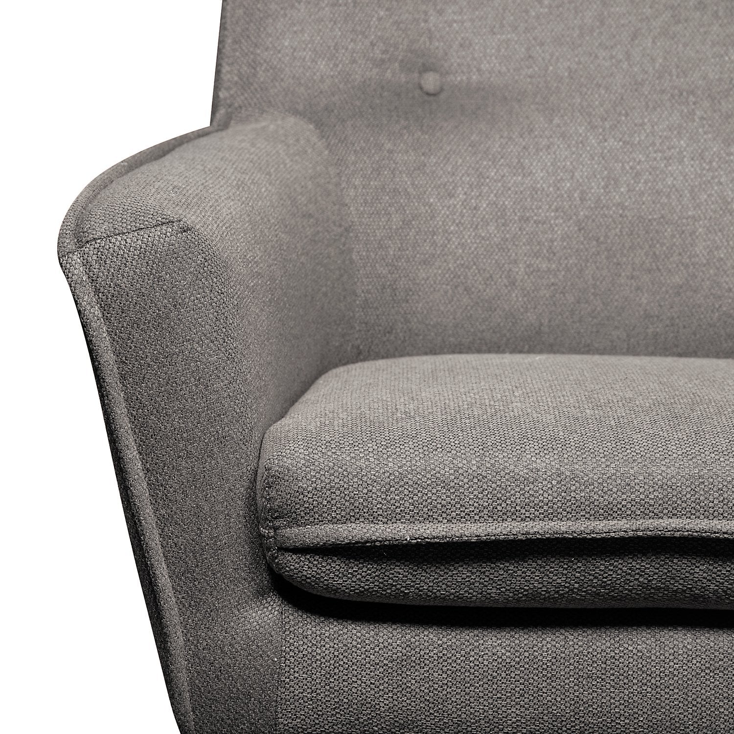 Wellsboro Linen-Look Fabric Accent Chair - Dark Grey - Image 4