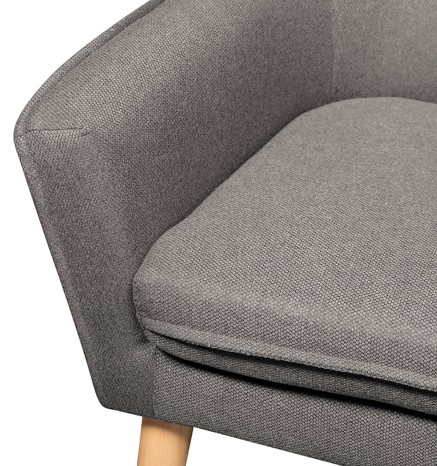 Wellsboro Linen-Look Fabric Accent Chair - Dark Grey - Image 5