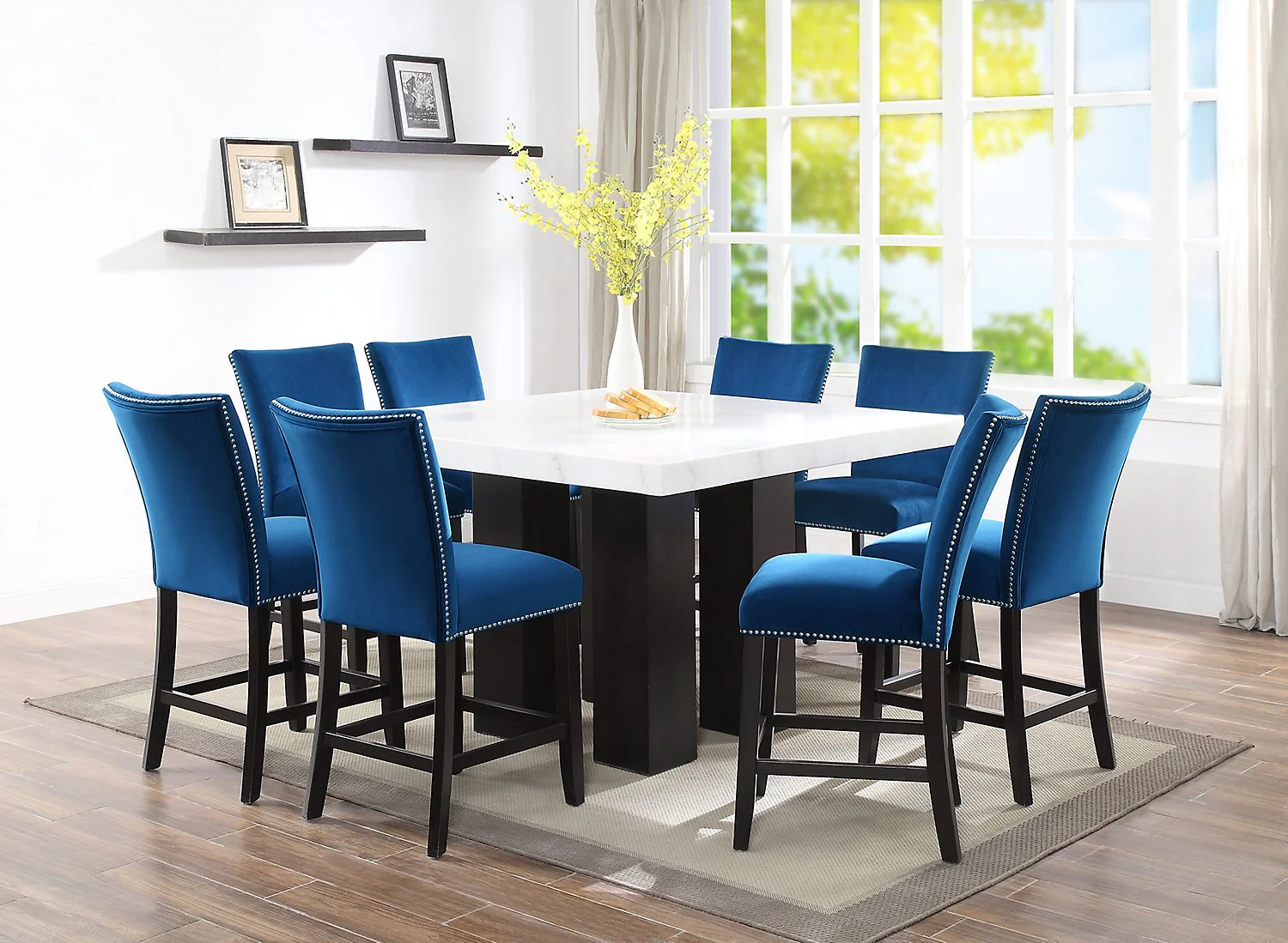 Westdale Counter-Height Dining Chair - Blue - Image 5