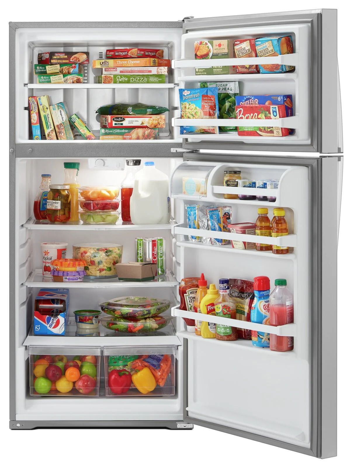 Whirlpool 14 Cu. Ft. Top-Freezer Refrigerator - WRT134TFDM - Image 3