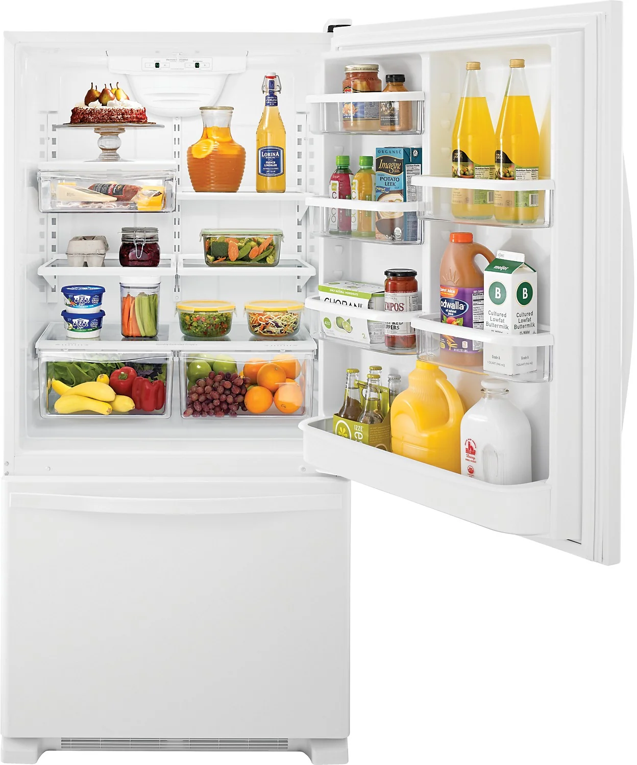 Whirlpool® 18.5 Cu. Ft. Bottom-Mount Refrigerator - White - Image 2