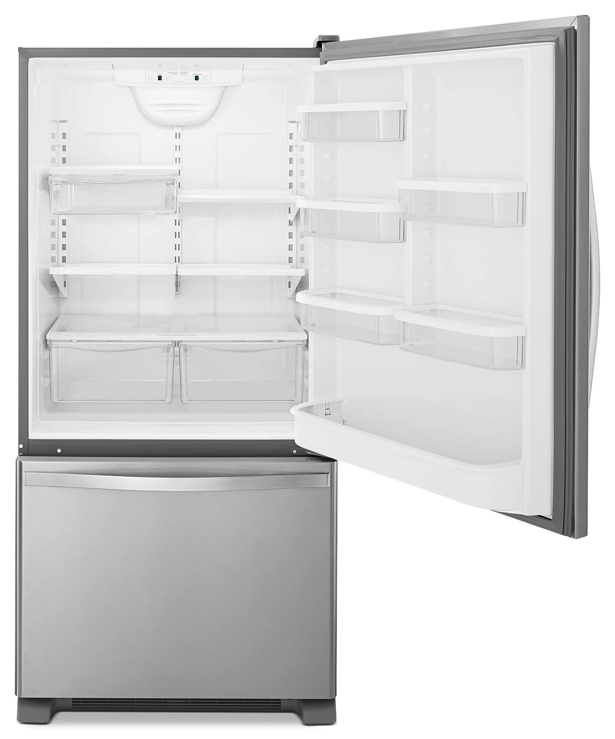 Whirlpool 19 Cu. Ft. Bottom-Mount Refrigerator - Stainless Steel - Image 2
