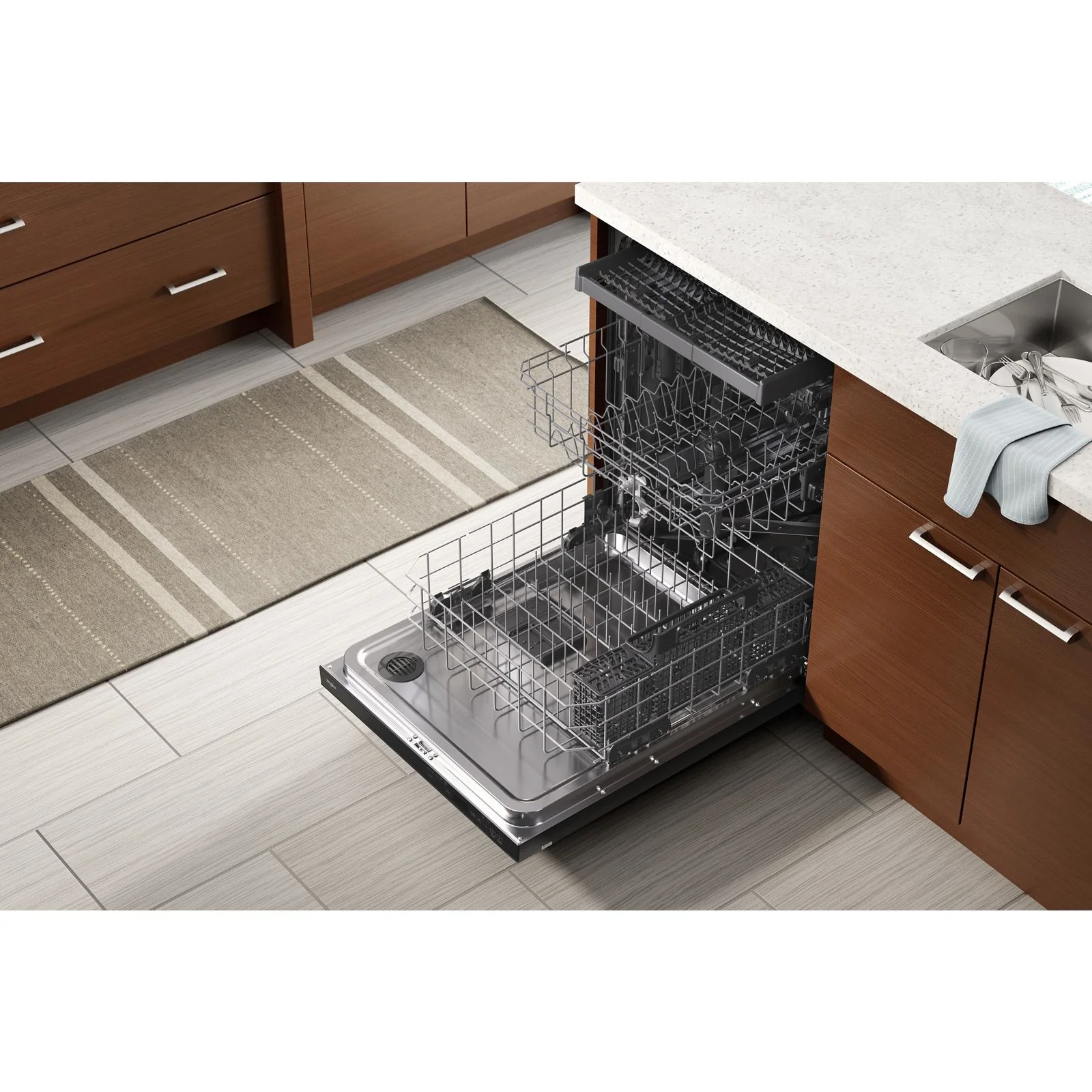 Whirlpool 24" Black Dishwasher with 3rd Rack (47 dBA) - WDTA50SAKB - Image 7