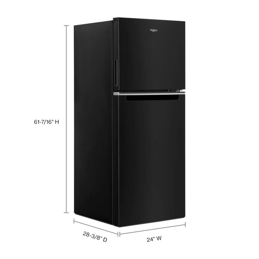 Whirlpool 24" Counter Depth Black Top Mount Refrigerator (11.6 Cu.Ft) - WRT112CZJB - Image 7