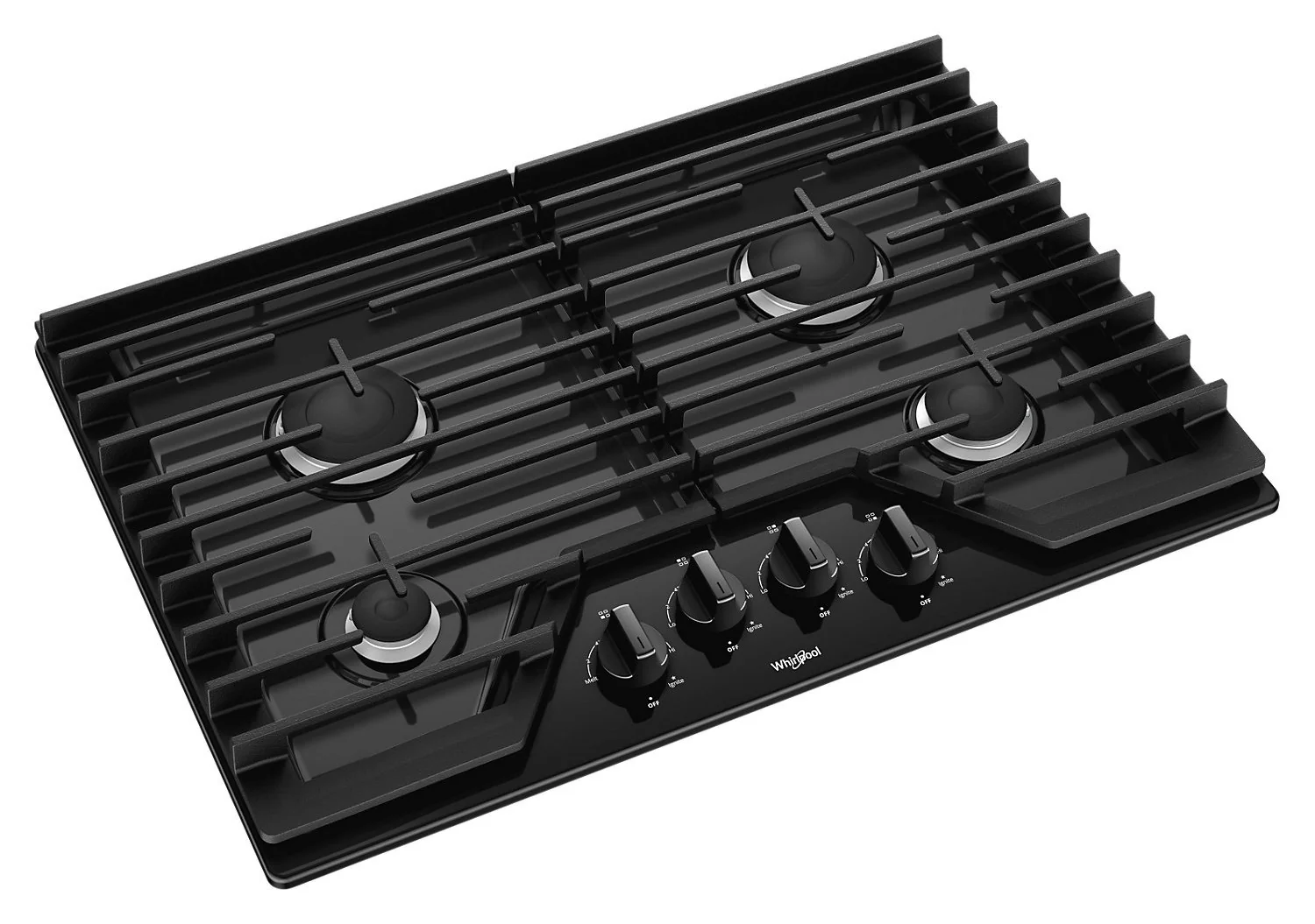 Whirlpool 30-Inch Gas Cooktop with EZ-2-Lift™ Hinged Cast-Iron Grates - WCG55US0HB - Image 3