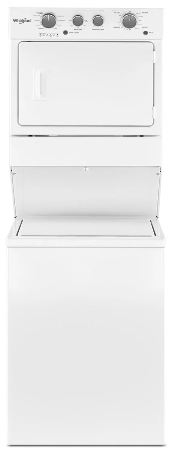 Whirlpool® 4.0 cu.ft Electric Stacked Laundry Center 9 Wash cycles and AutoDry™