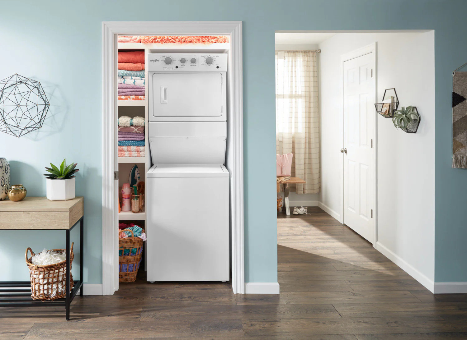 Whirlpool® 4.0 cu.ft Electric Stacked Laundry Center 9 Wash cycles and AutoDry™ - Image 2