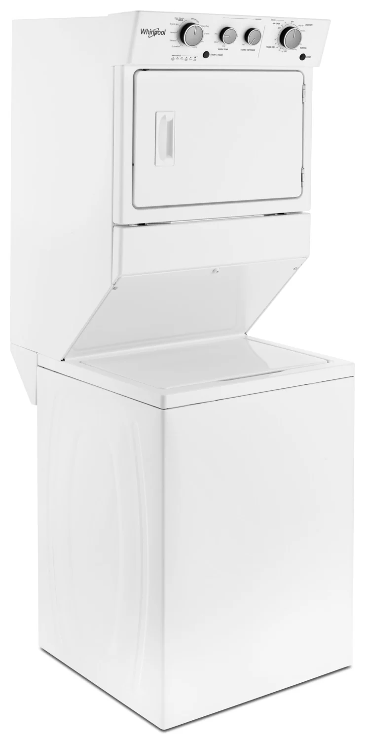 Whirlpool® 4.0 cu.ft Electric Stacked Laundry Center 9 Wash cycles and AutoDry™ - Image 3