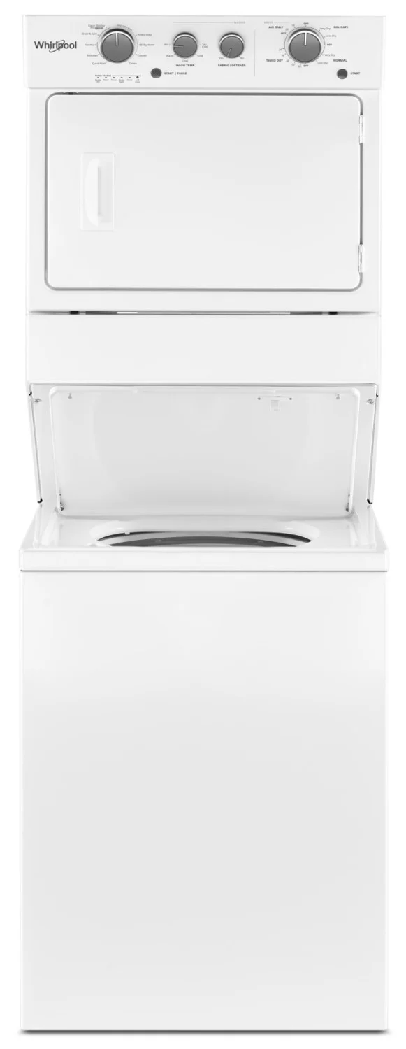 Whirlpool® 4.0 cu.ft Electric Stacked Laundry Center 9 Wash cycles and AutoDry™ - Image 4