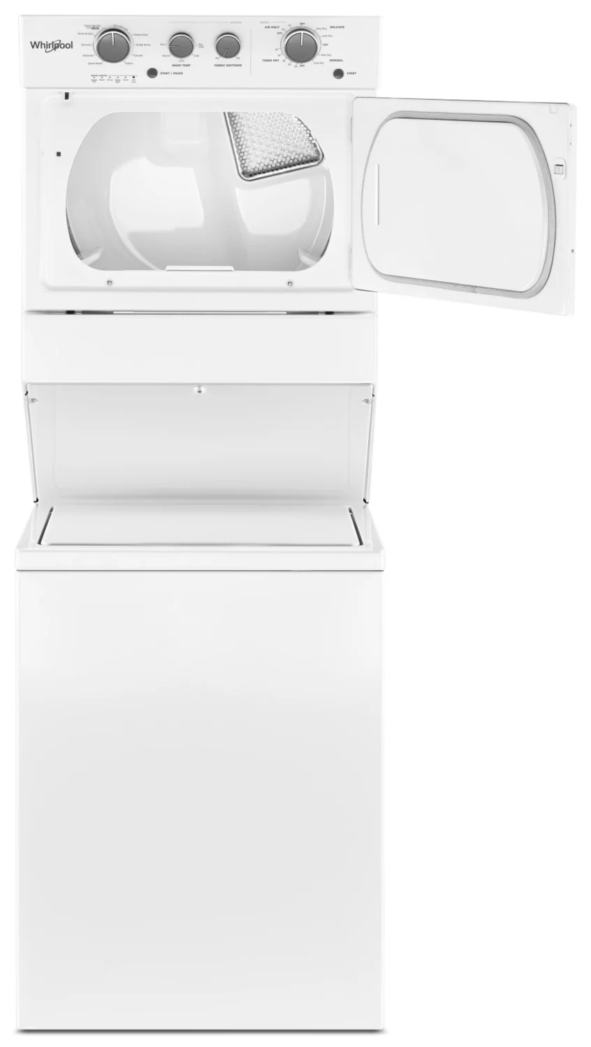 Whirlpool® 4.0 cu.ft Electric Stacked Laundry Center 9 Wash cycles and AutoDry™ - Image 5