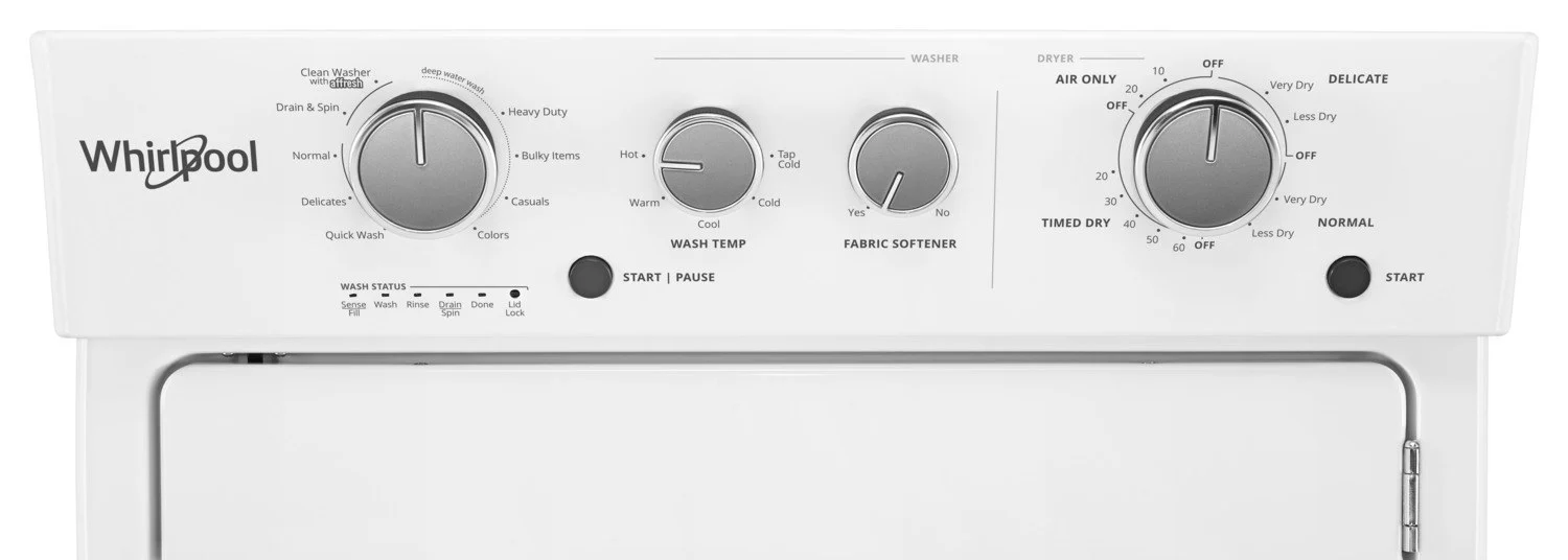 Whirlpool® 4.0 cu.ft Electric Stacked Laundry Center 9 Wash cycles and AutoDry™ - Image 6