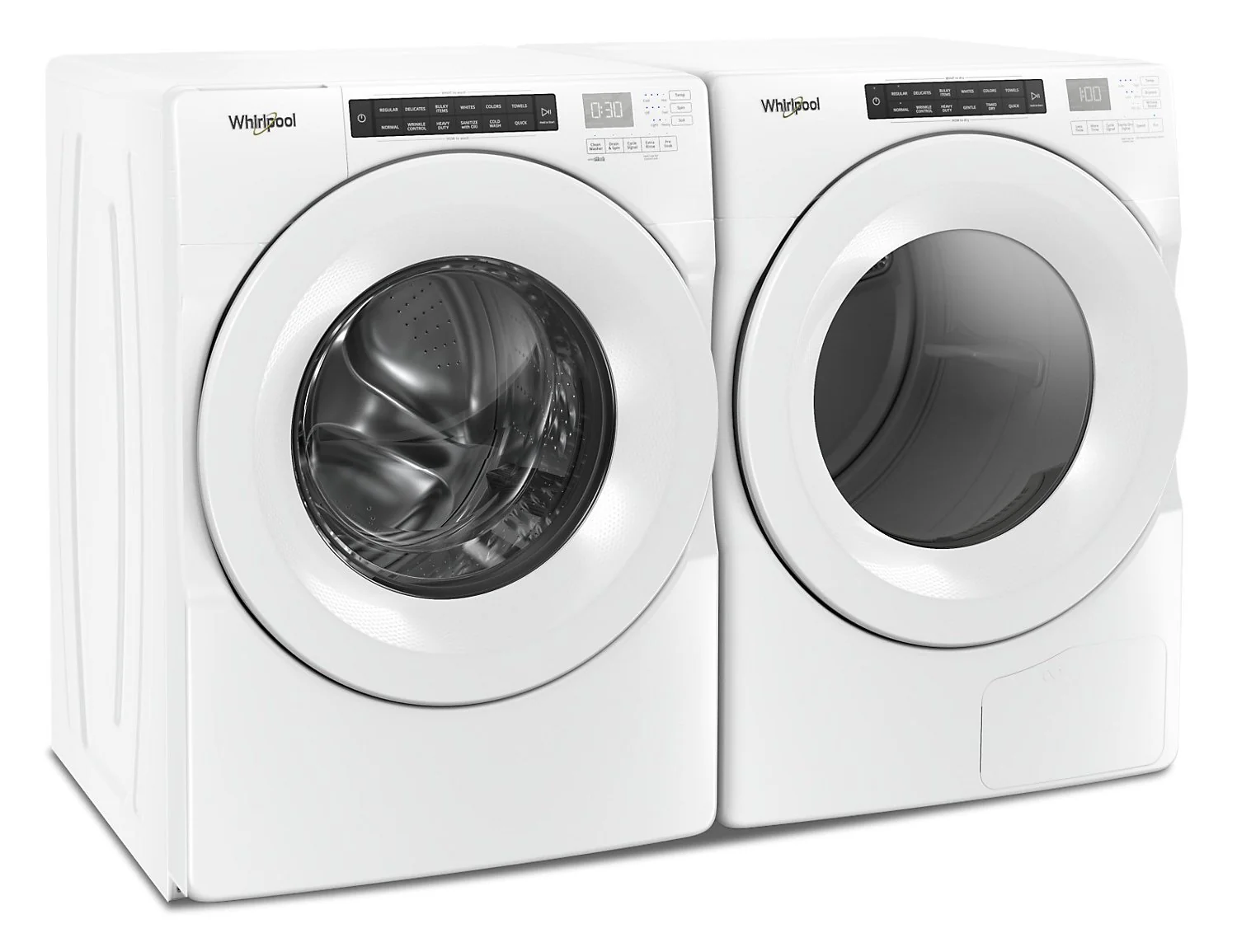 Whirlpool 5.0 Cu. Ft. Front-Load Washer and 7.4 Cu. Ft. Electric Dryer - White - Image 2
