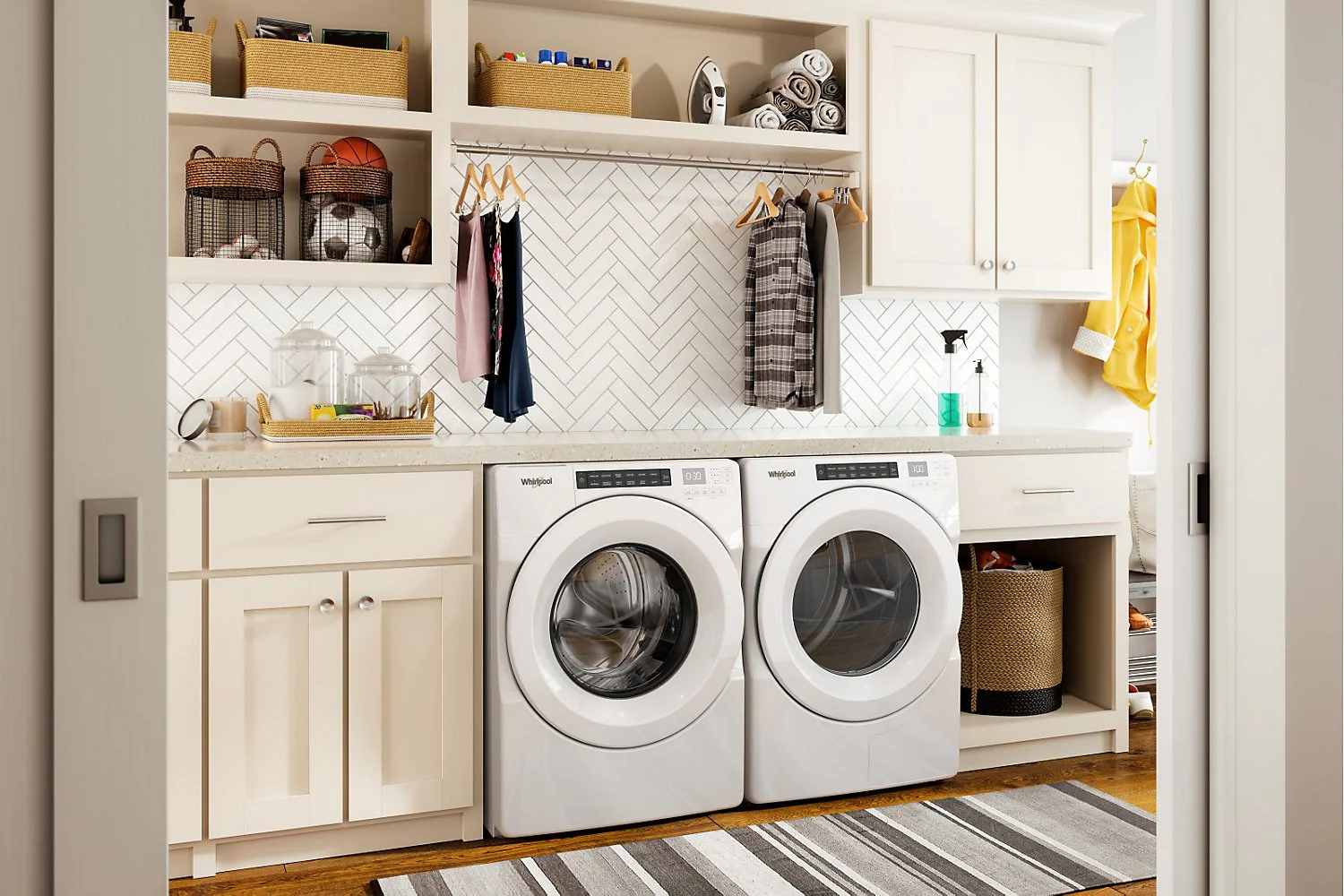 Whirlpool 5.0 Cu. Ft. Front-Load Washer and 7.4 Cu. Ft. Electric Front-Load Dryer - White - Image 3
