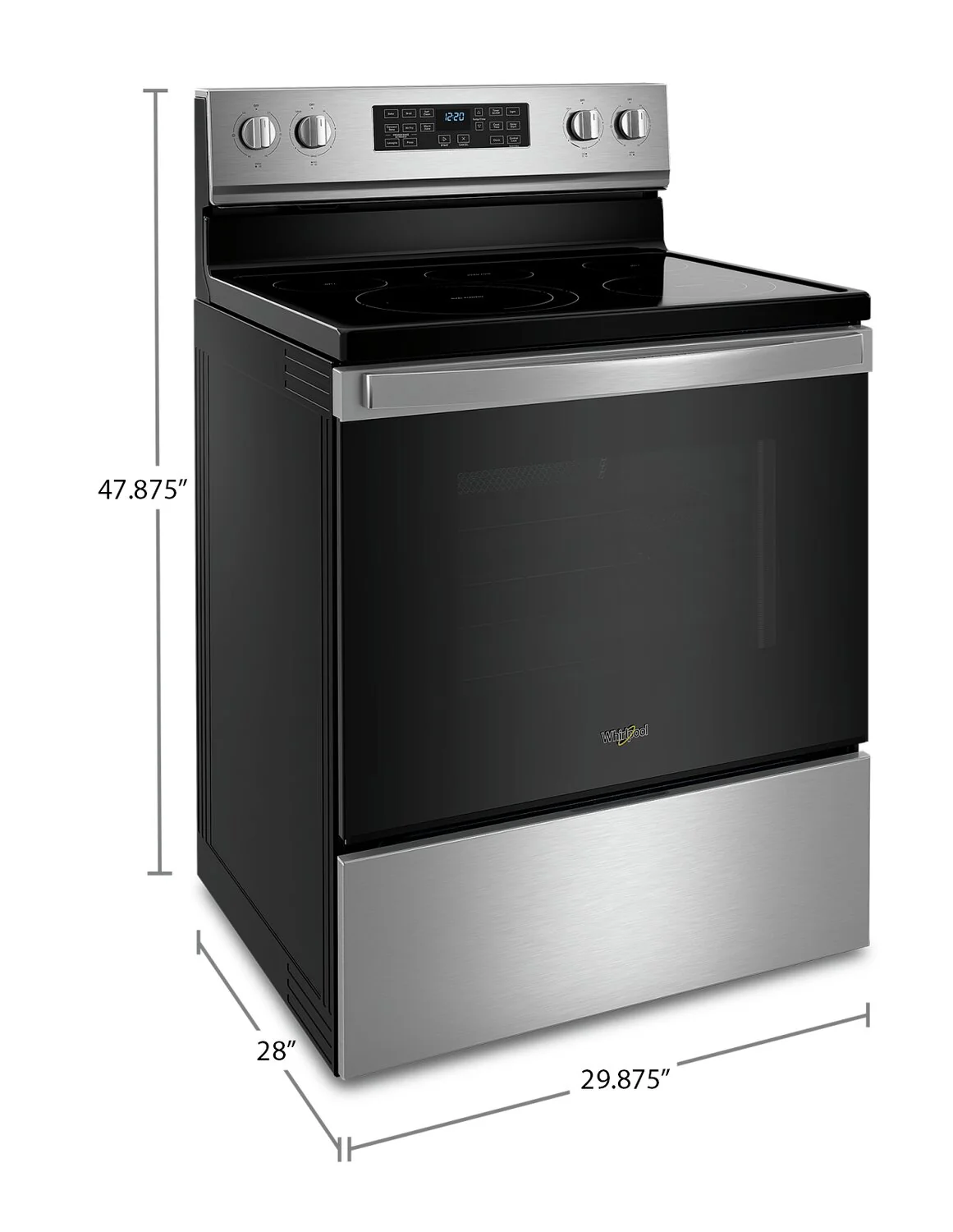 Whirlpool 5.3 Cu. Ft. Electric Range with 5-in-1 Air Fry Oven - YWFE550S0LZ - Image 10