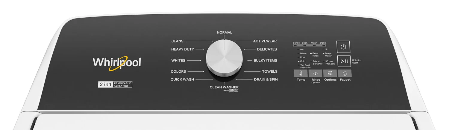 Whirlpool 5.4/5.5 Cu. Ft. Top-Load Washer with Removable Agitator - WTW5057LW - Image 3