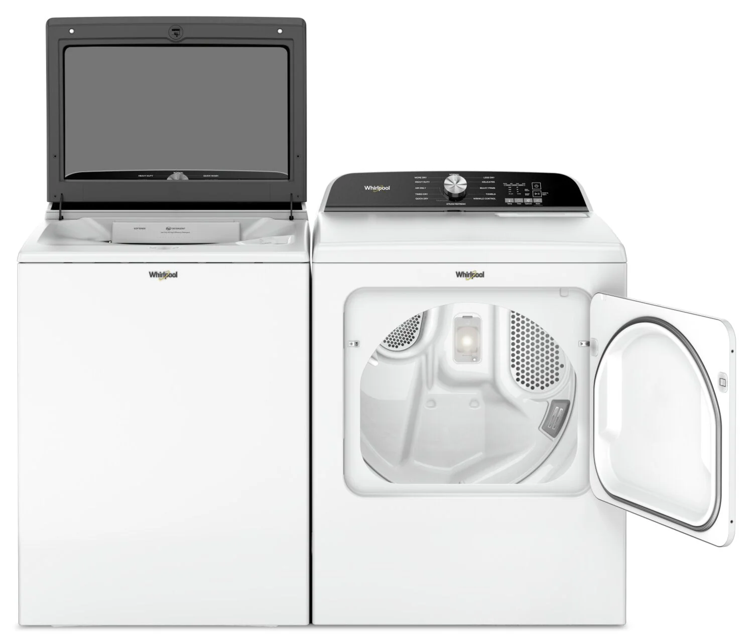 Whirlpool 6.1 Cu. Ft. Top-Load Washer with Removable Agitator and 7 Cu. Ft. Electric Dryer - WTW6157W/YWED615W - Image 2