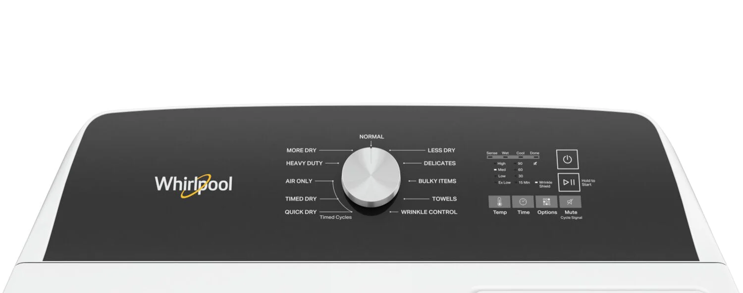 Whirlpool 7 Cu. Ft. Electric Dryer with Moisture Sensing - YWED5010LW - Image 2