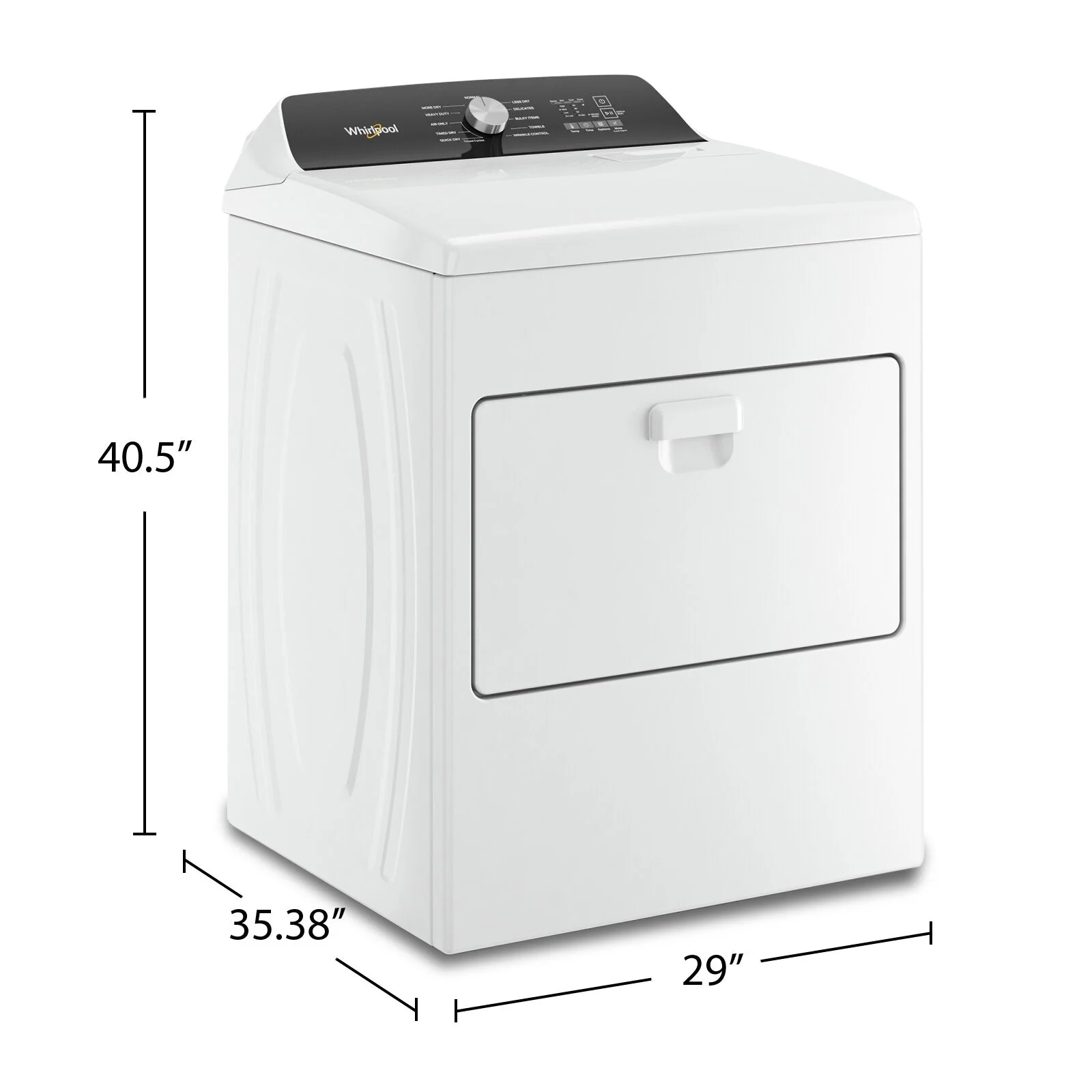 Whirlpool 7 Cu. Ft. Gas Dryer with Moisture Sensing - WGD5010LW - Image 4