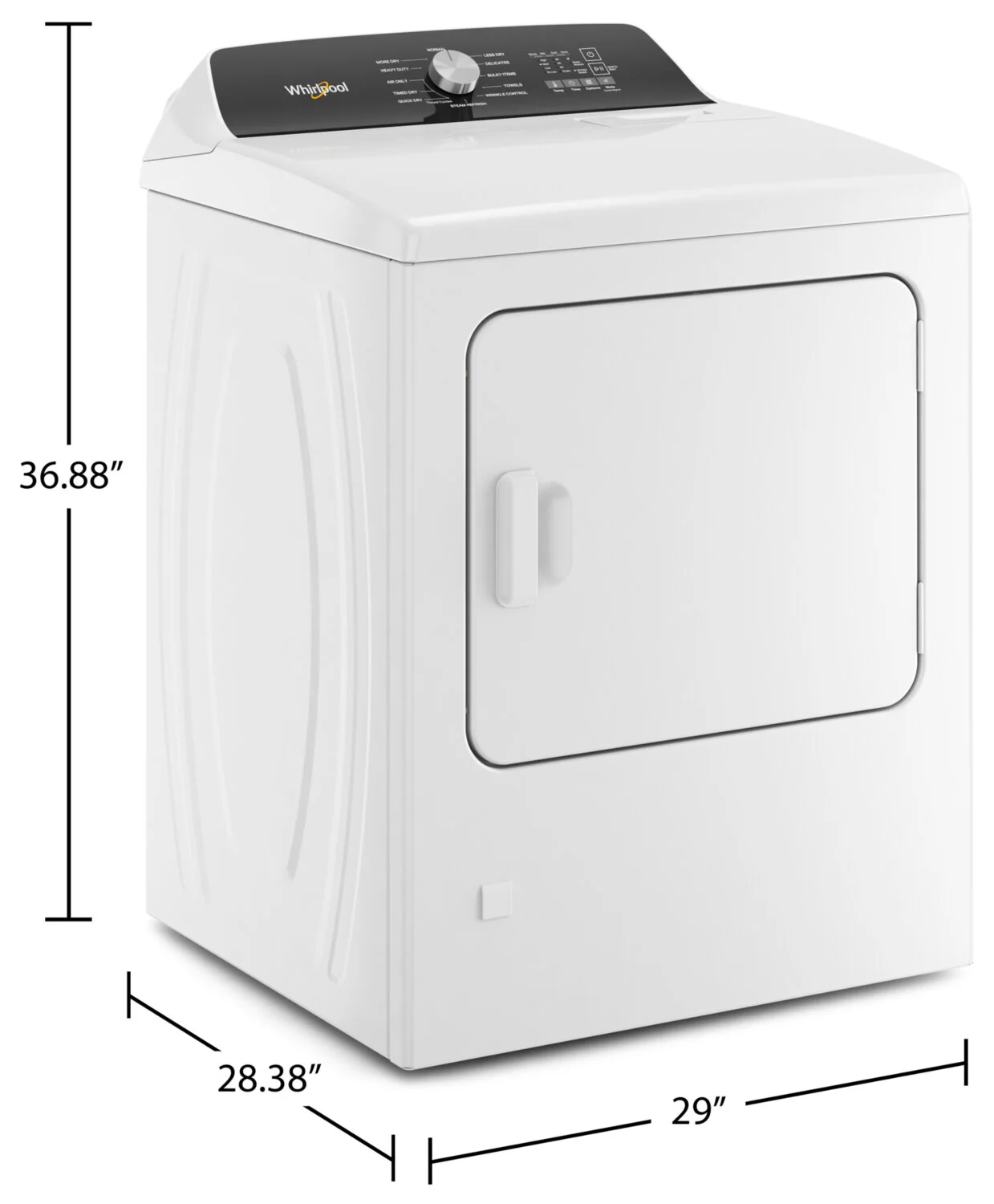 Whirlpool 7 Cu. Ft. Gas Dryer with Steam - WGD5050LW - Image 7