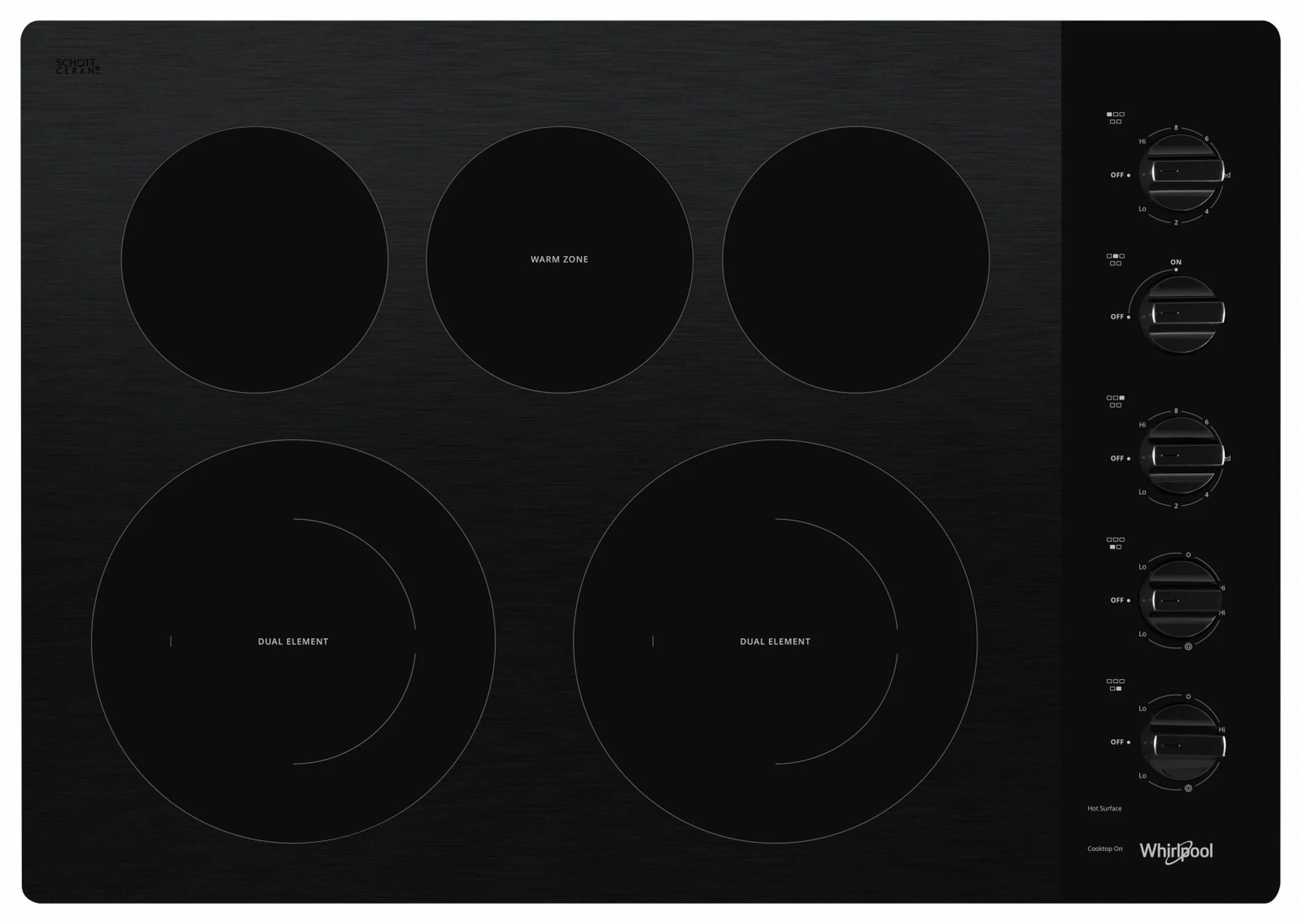 Whirlpool Black 30" Electric Cooktop - WCE77US0HB