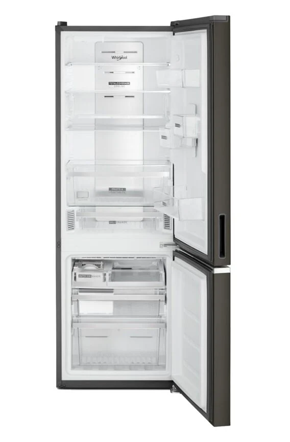 Whirlpool Black Stainless Steel Counter-Depth Bottom-Freezer Refrigerator (12.9 Cu.Ft.) - WRB543CMJV - Image 4