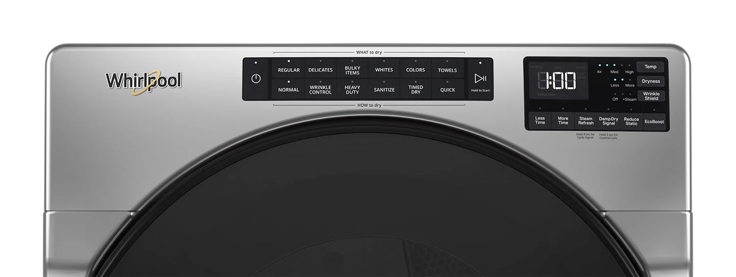 Whirlpool Chrome Shadow Front-Load Washer (5.8 cu. ft.) & Gas Dryer (7.4 cu. ft.) - WFW6605MC/WGD6605MC - Image 6