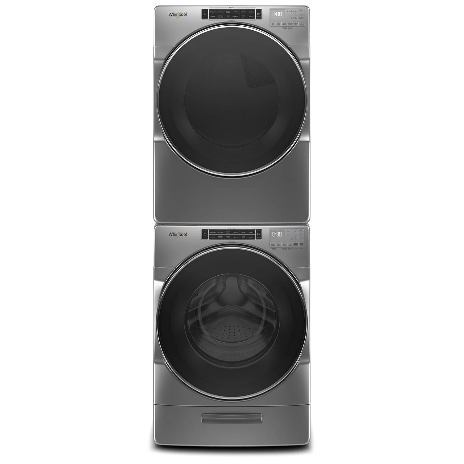 Whirlpool Chrome Shadow Front-Load Washer (5.8 cu. ft.) & Gas Dryer (7.4 cu. ft.) - WFW8620HC/WGD8620HC - Image 2