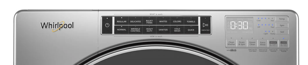 Whirlpool Chrome Shadow Front-Load Washer (5.8 cu. ft.) & Gas Dryer (7.4 cu. ft.) - WFW8620HC/WGD9620HC - Image 2