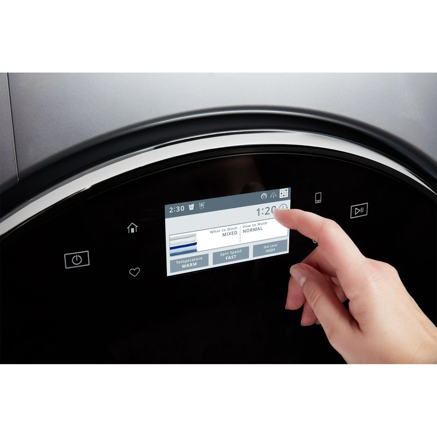 Whirlpool Chrome Shadow Front-Load Washer (5.8 cu. ft.) & Gas Dryer (7.4 cu. ft.) - WFW9620HC/WGD8620HC - Image 2