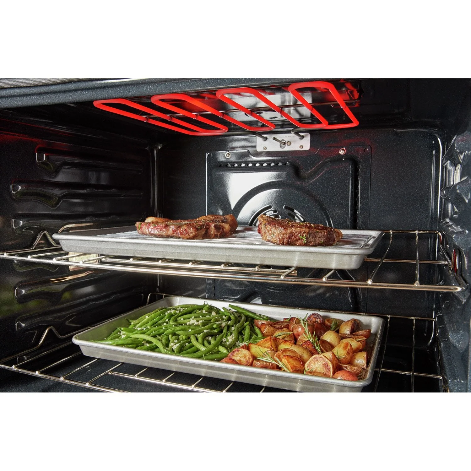 Whirlpool Fingerprint Resistant Stainless Steel Combo Wall Oven (5.70 Cu Ft) - WOEC5027LZ - Image 8