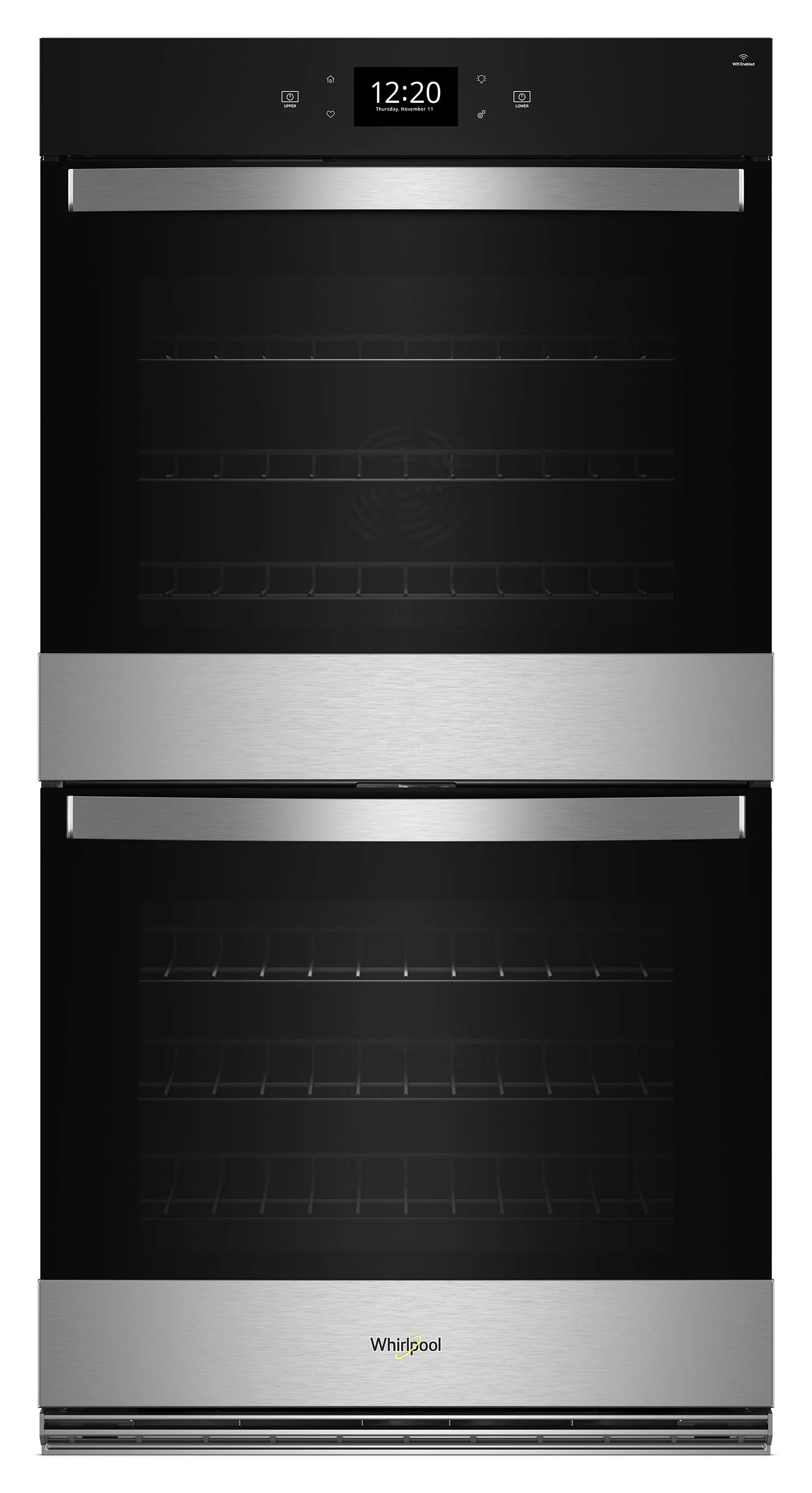 Whirlpool Fingerprint Resistant Stainless Steel Double Wall Oven (8.60 Cu Ft) - WOED7027PZ