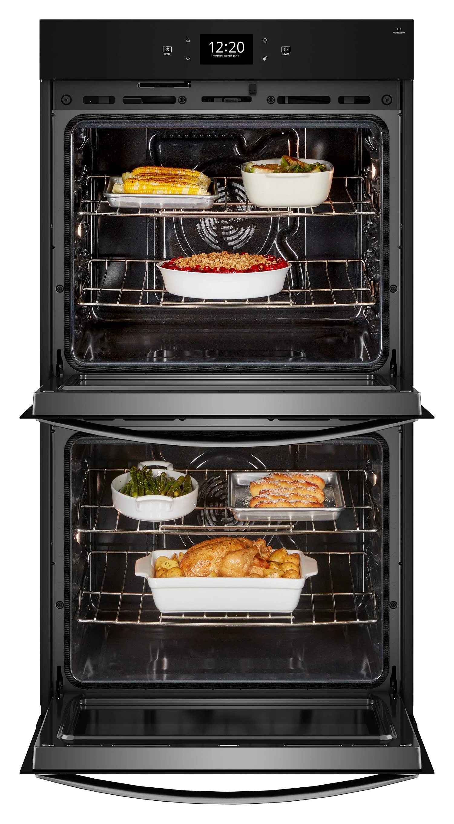 Whirlpool Fingerprint Resistant Stainless Steel Double Wall Oven (8.60 Cu Ft) - WOED7027PZ - Image 5