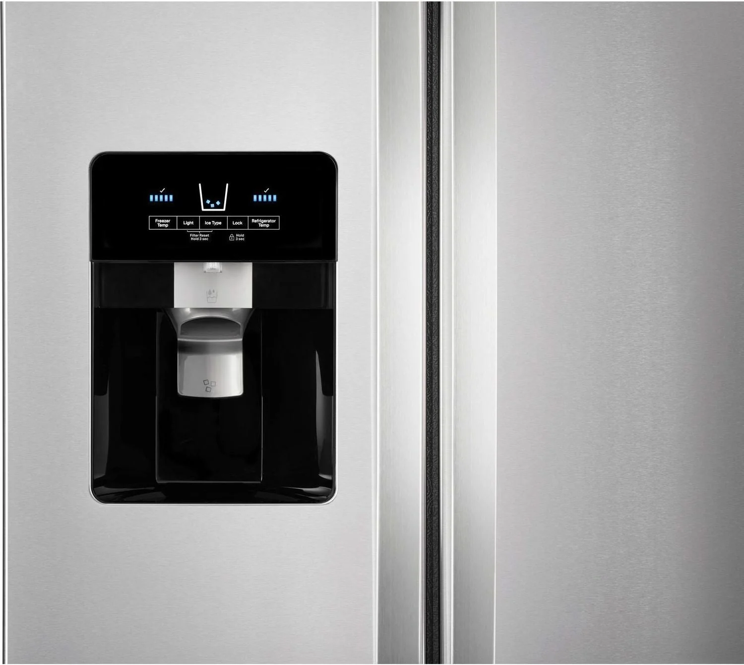 Whirlpool Monochromatic Stainless Steel Side-by-Side Refrigerator (21 Cu. Ft.) - WRS331SDHM - Image 3