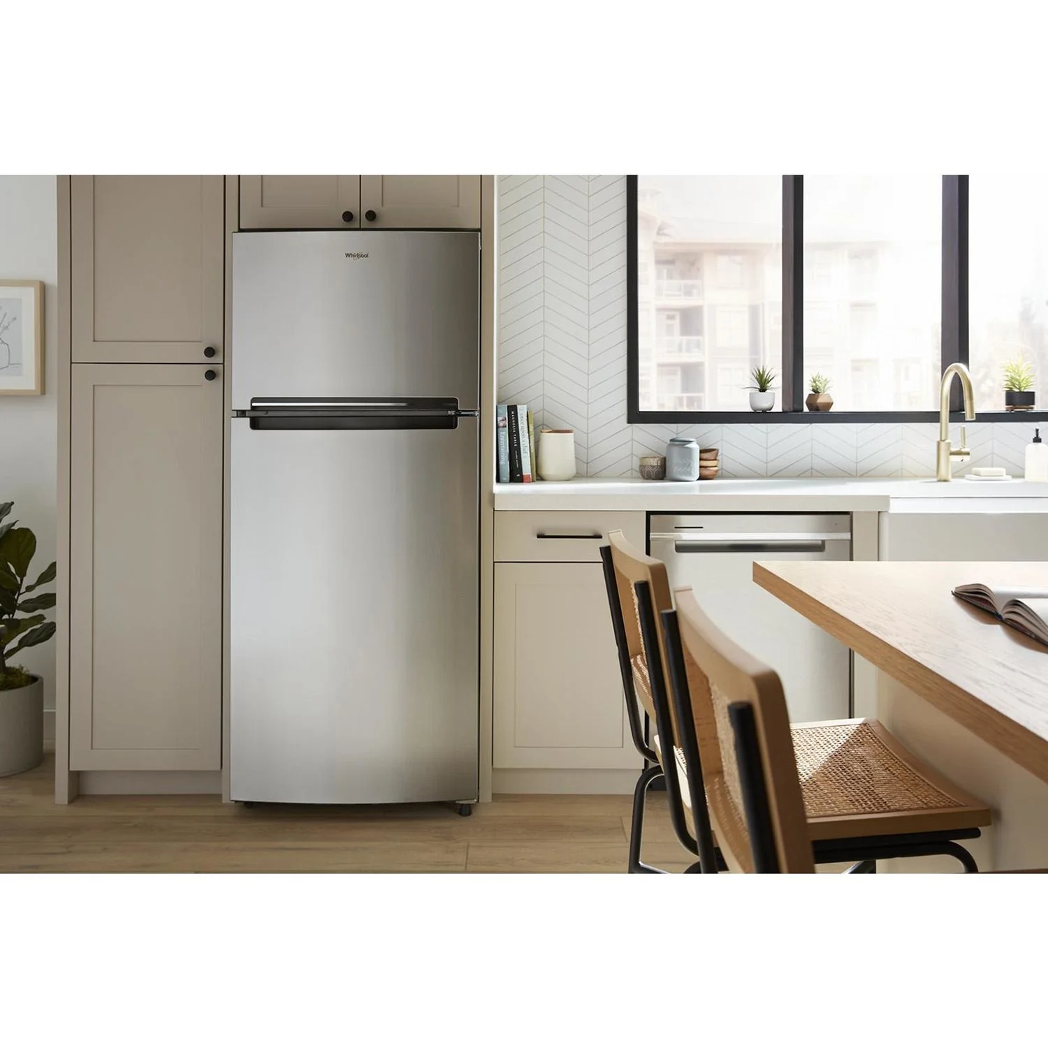 Whirlpool Stainless Steel Top-Freezer Refrigerator (16.3 Cu. Ft.) - WRTX5028PM - Image 9
