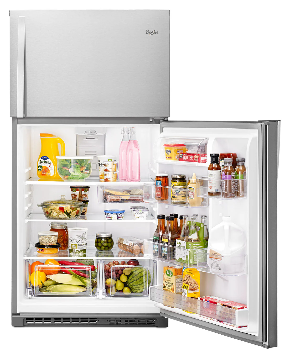 Whirlpool Stainless Steel Top-Freezer Refrigerator (21.3 Cu. Ft.) - WRT541SZDM - Image 7