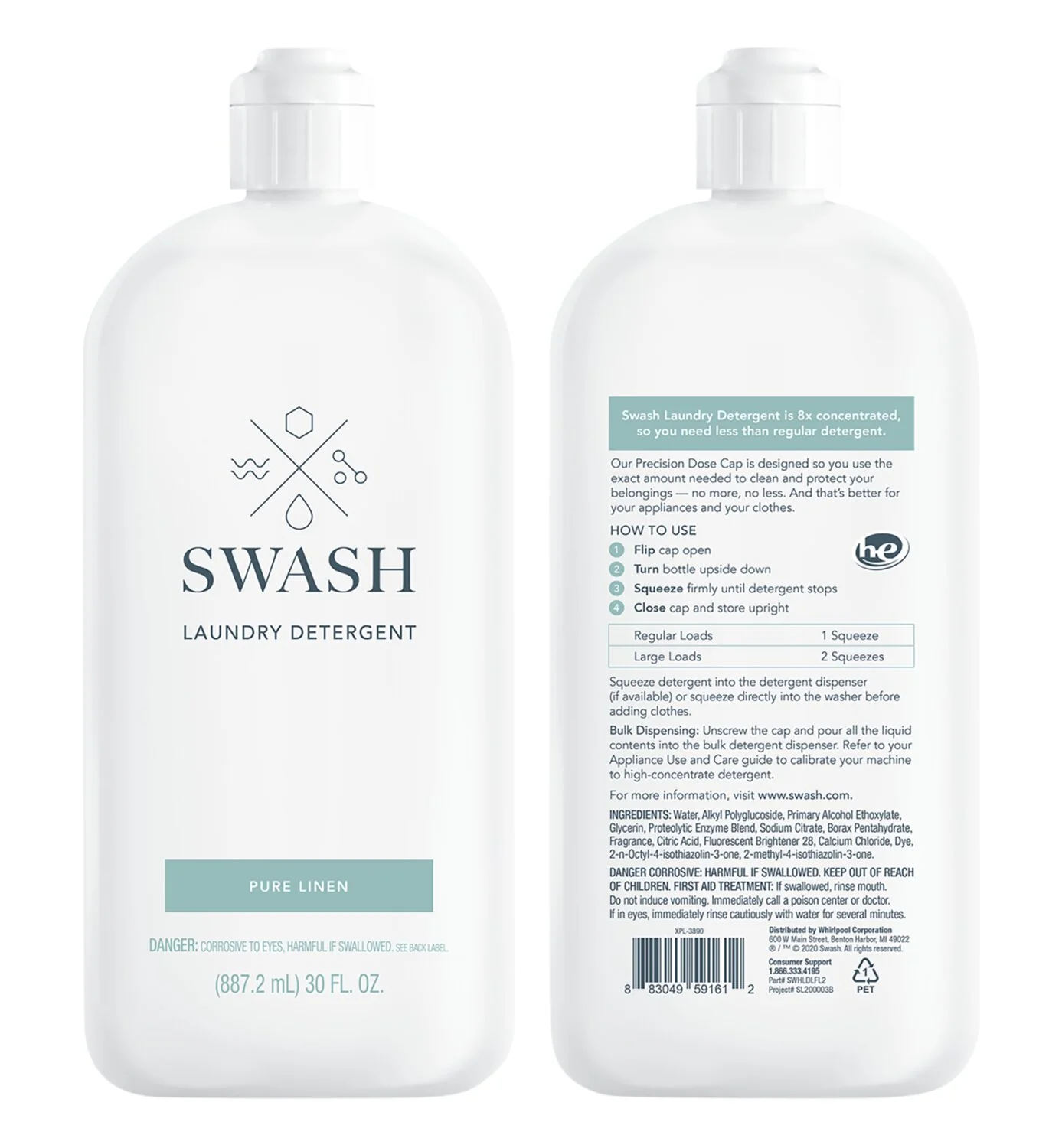 Whirlpool Swash® Pure Linen Laundry Detergent - SWHLDLFL2B - Image 2