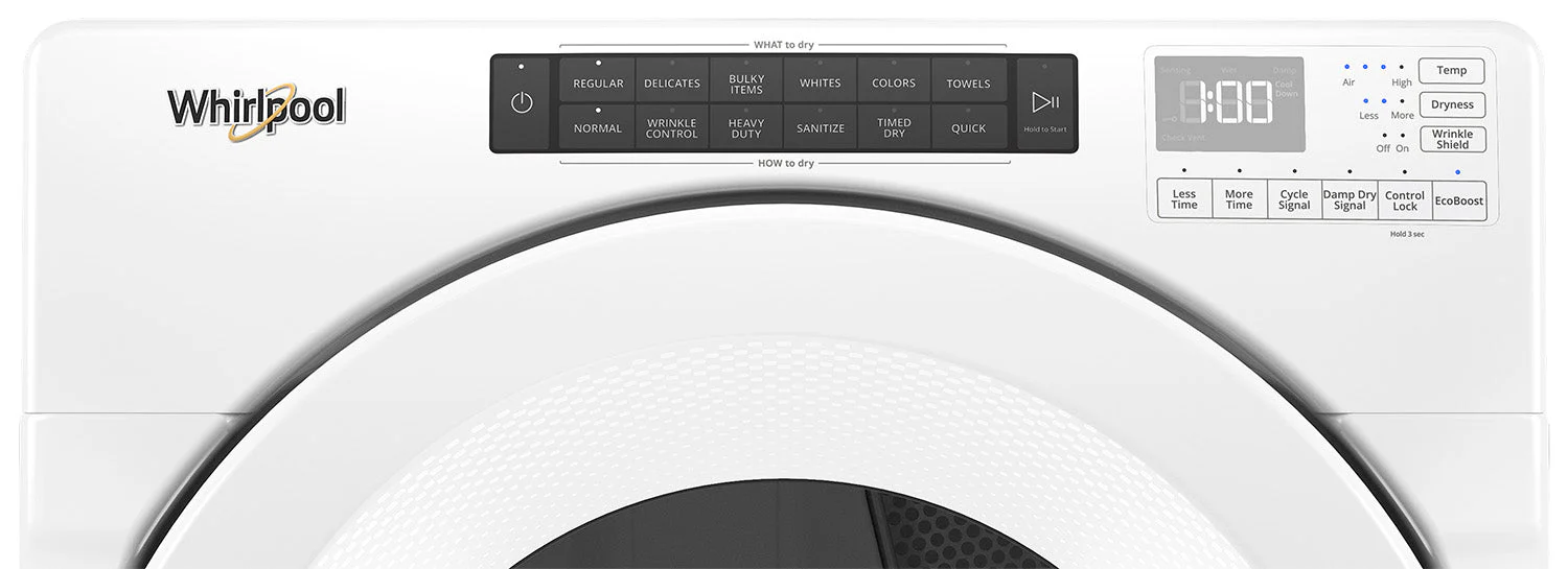 Whirlpool White Front-Load Washer (5.0 cu. ft.) & Gas Dryer (7.4 cu. ft.) - WFW560CHW/WGD560LHW - Image 2