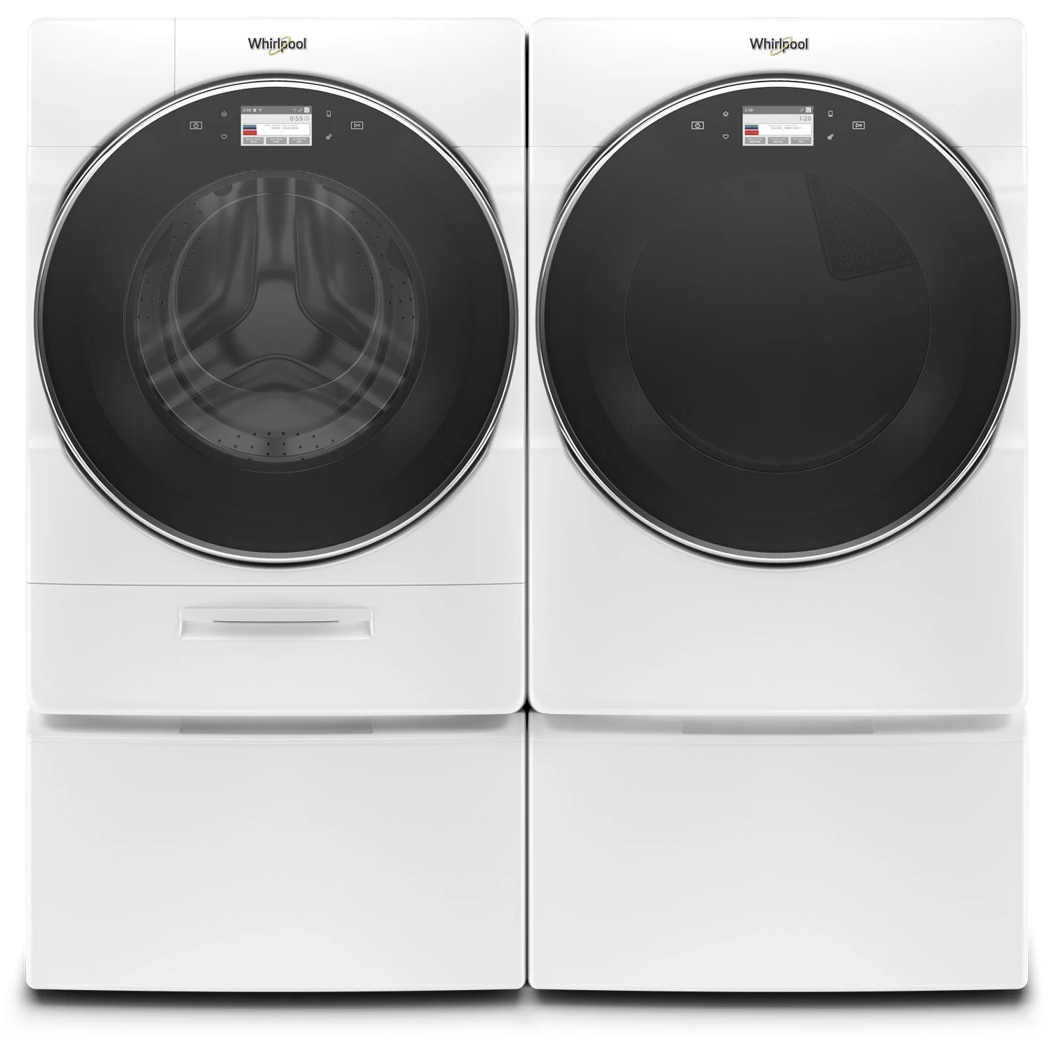 Whirlpool White Front-Load Washer (5.8 cu. ft.) & Gas Dryer (7.4 cu. ft.) - WFW9620HW/WGD9620HW - Image 2