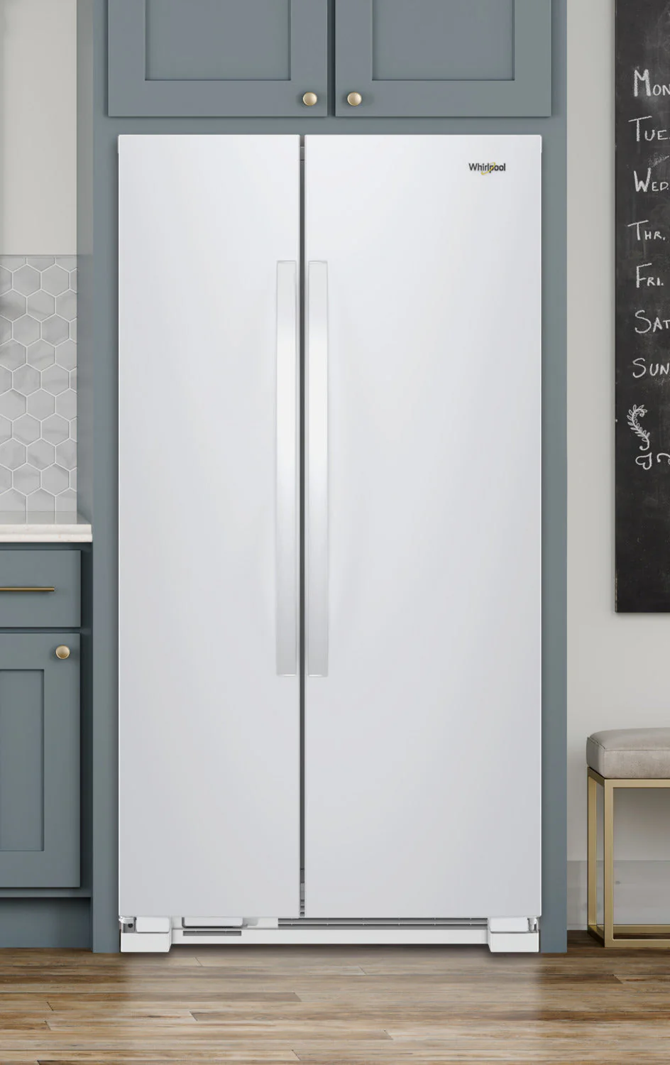 Whirlpool White Side-by-Side Refrigerator (25 Cu. Ft.) - WRS315SNHW - Image 2