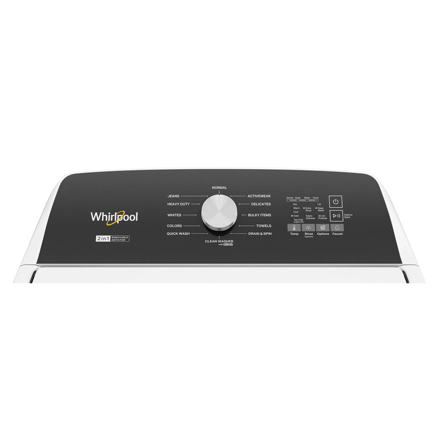 Whirlpool White Top-Load Washer (5.4 cu. ft.) & Steam Gas Dryer (7.0 cu. ft.) - WTW5057LW/WGD5050LW - Image 3
