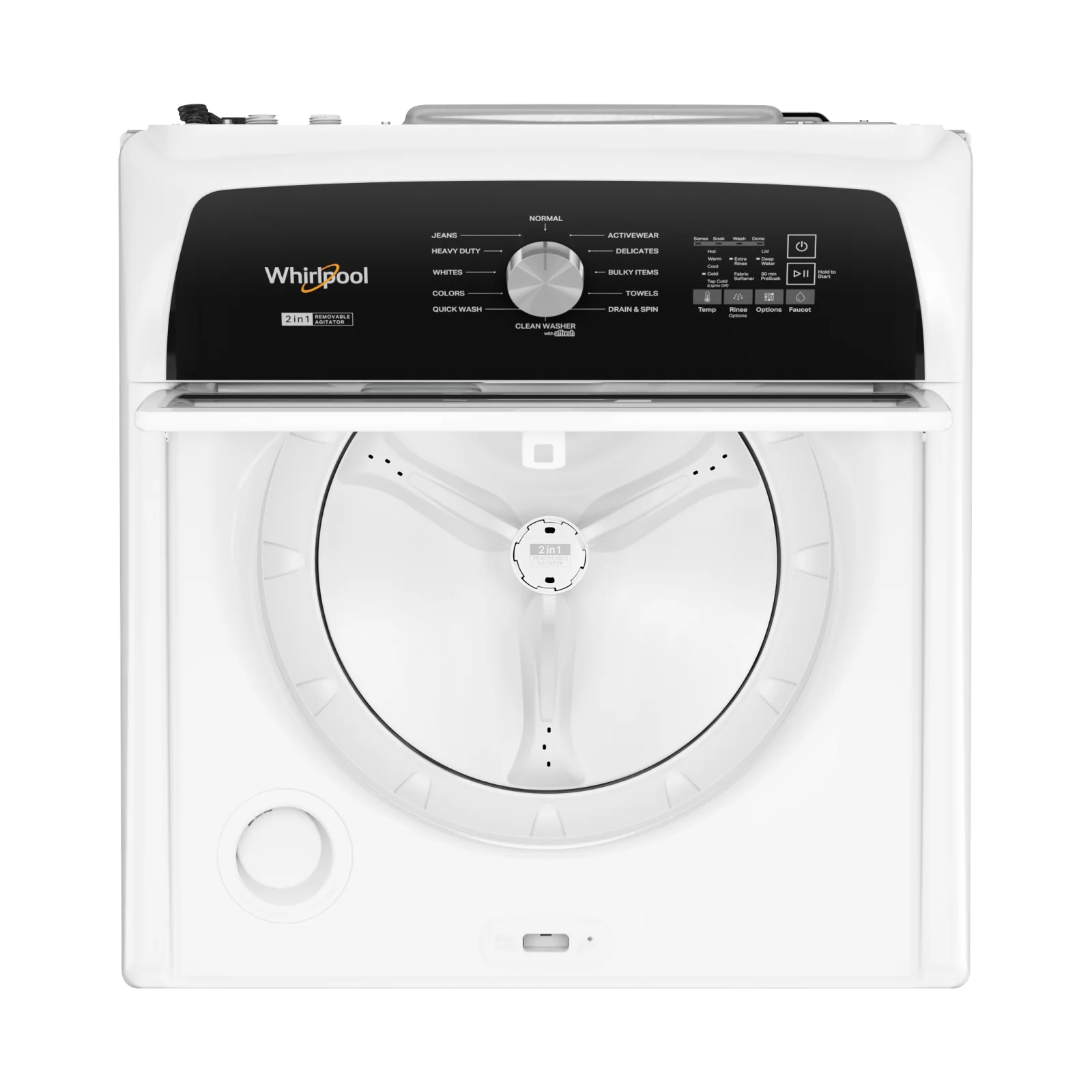 Whirlpool White Top Load Washer with Removable Agitator (5.4 Cu Ft) - WTW5057LW - Image 4