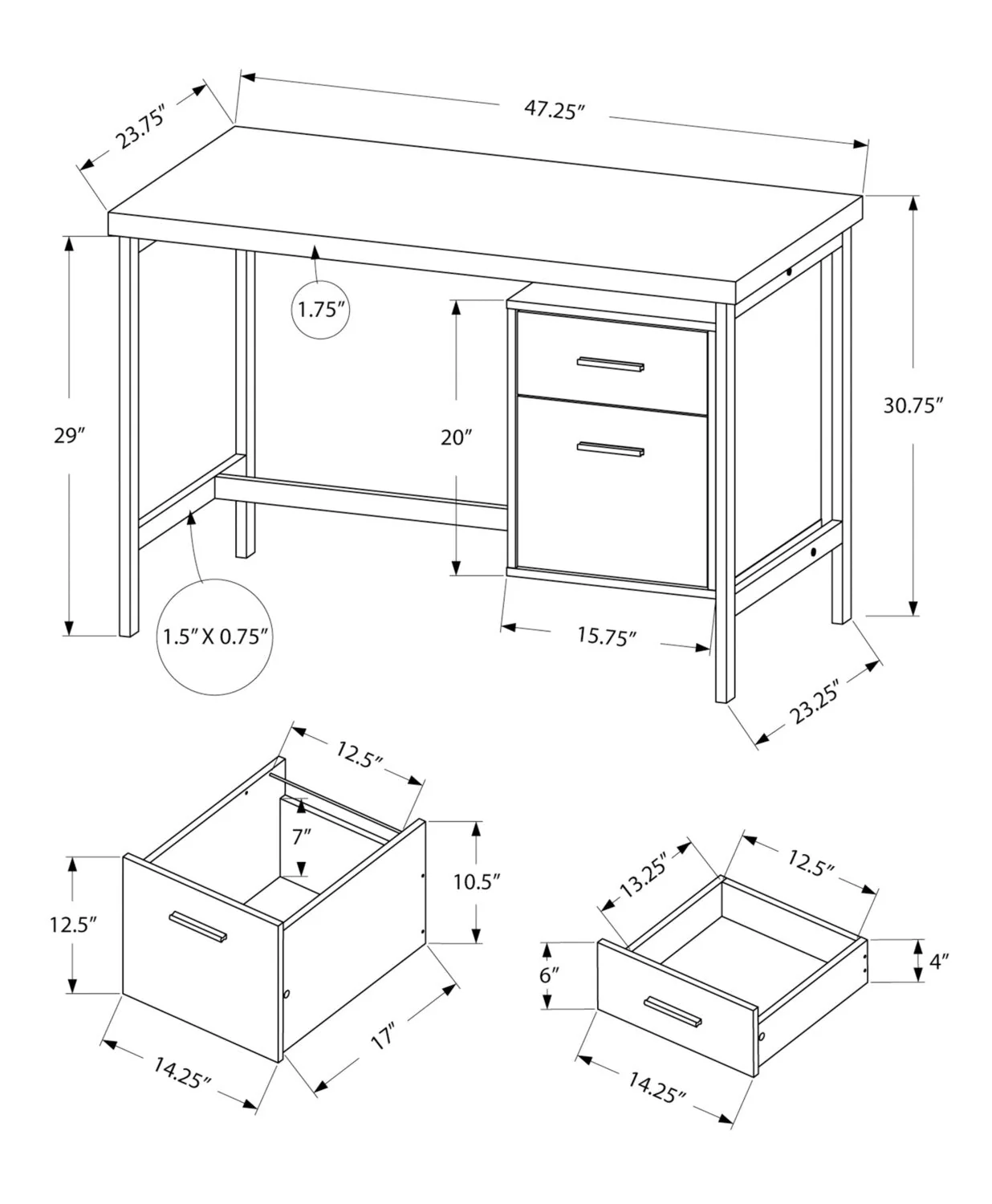 Wilene Desk - White - Image 4