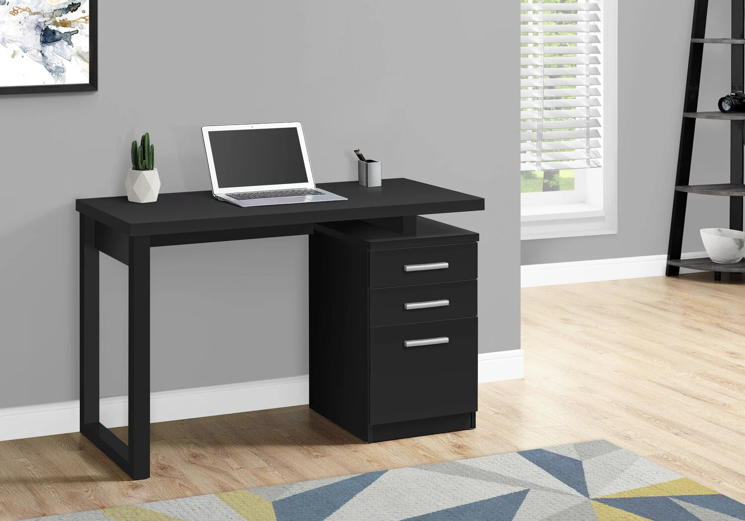 Wolverhampton Reversible Desk - Black - Image 4