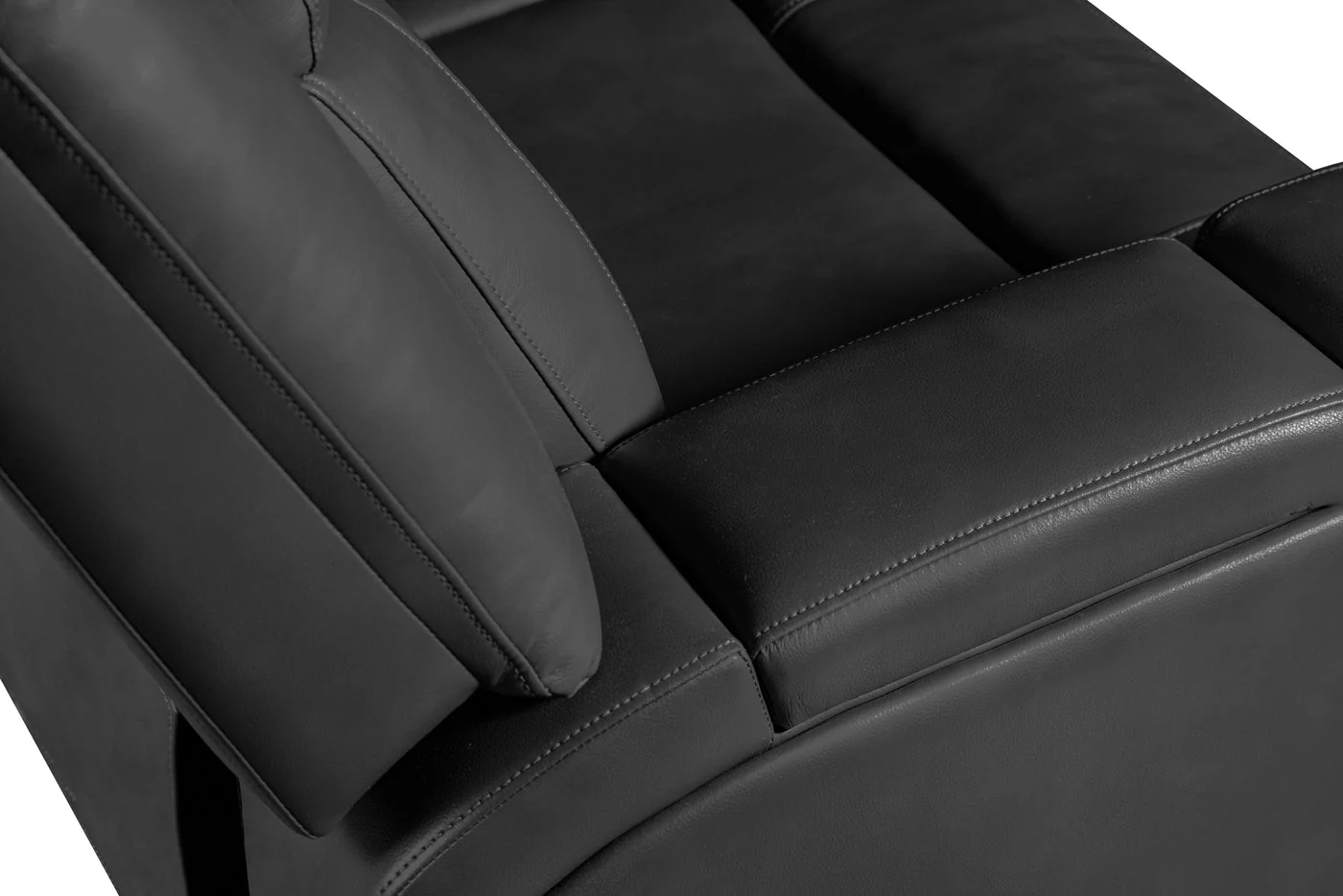 Yarmuth Leath-Aire Power-Reclining Sofa - Grey - Image 5
