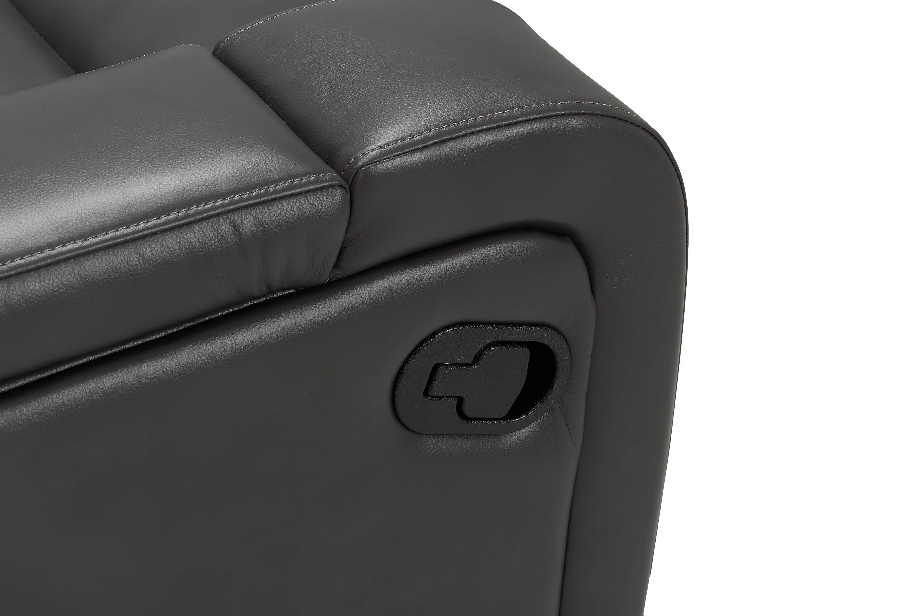 Yarmuth Leath-Aire Reclining Loveseat - Grey - Image 10
