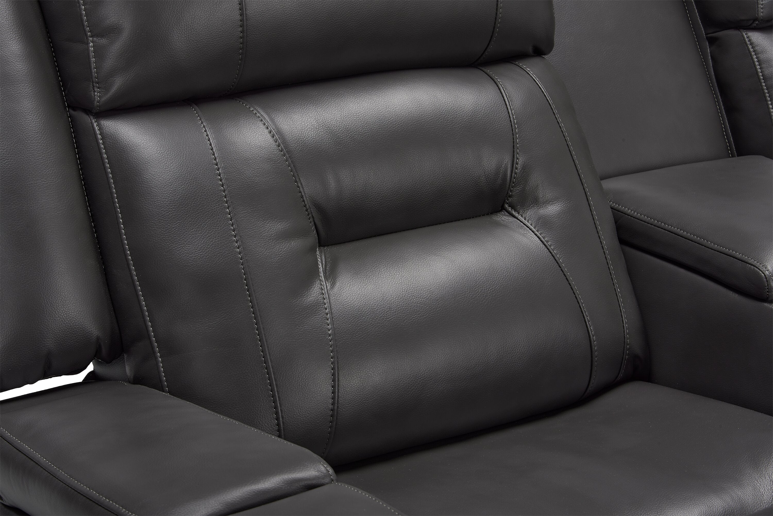 Yarmuth Leath-Aire Reclining Loveseat - Grey - Image 11