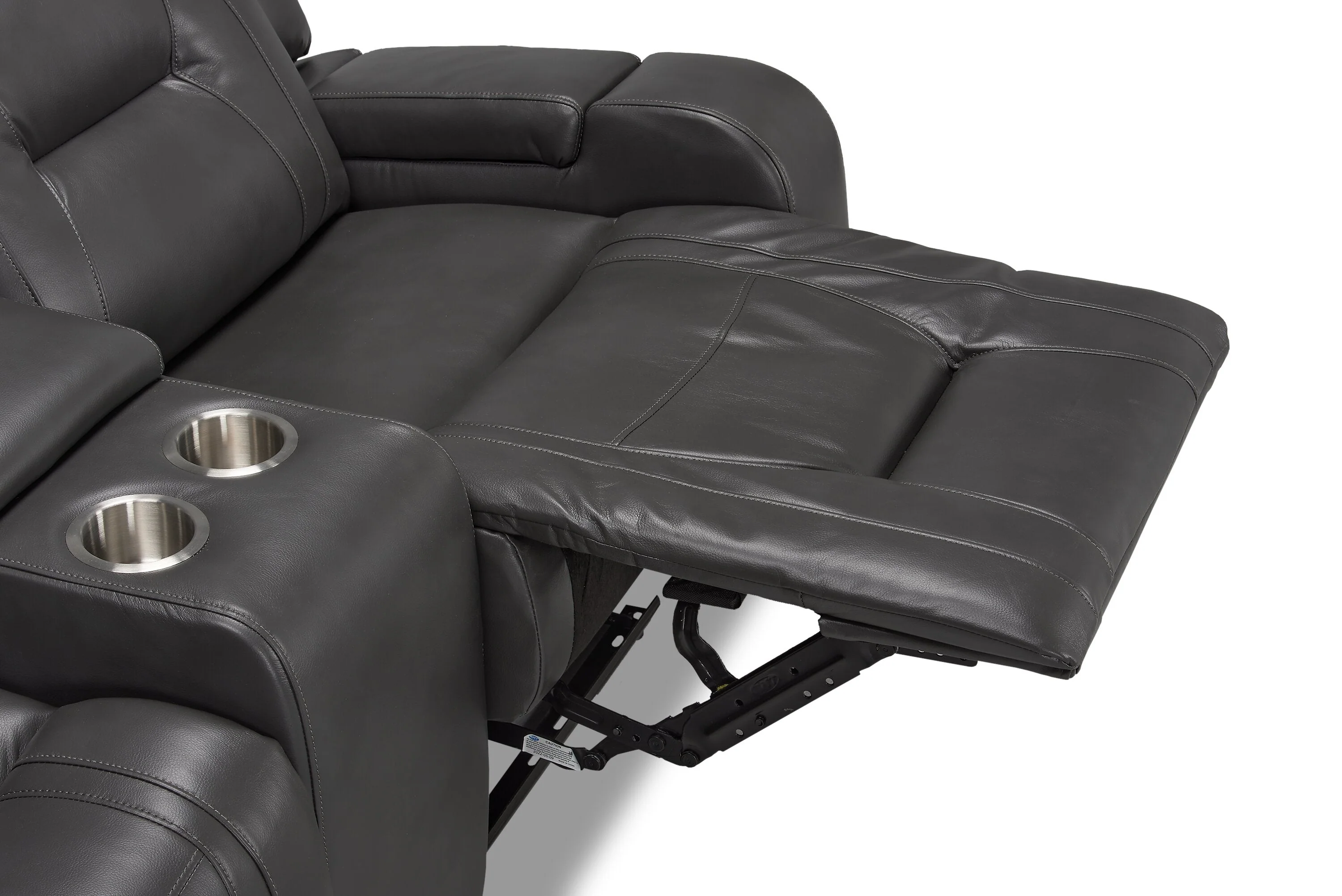 Yarmuth Leath-Aire Reclining Loveseat - Grey - Image 8