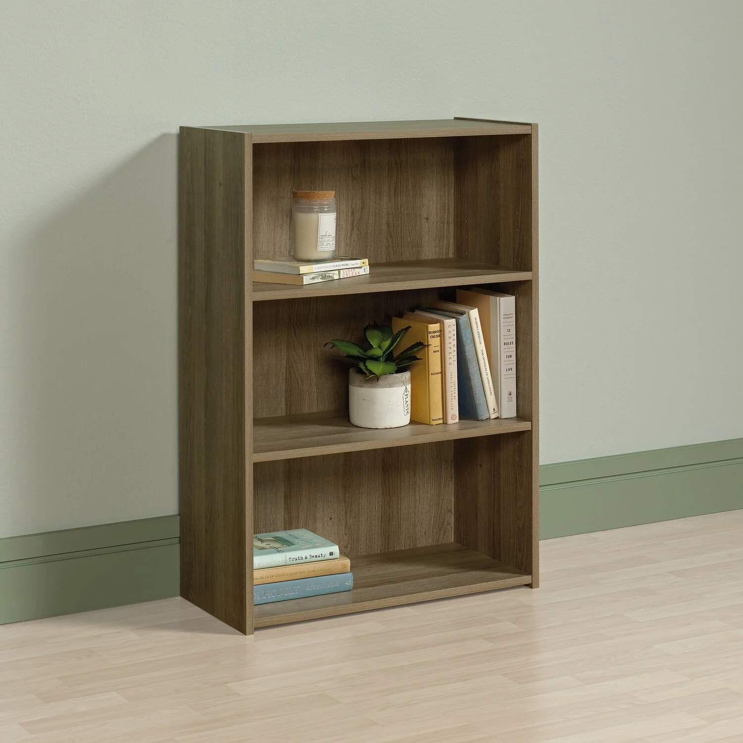 Yurok 3-Shelf Bookcase - Summer Oak - Image 11