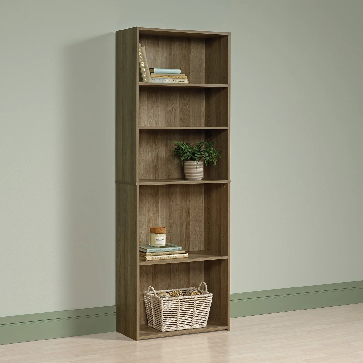 Yurok 5-Shelf Bookcase - Summer Oak - Image 6