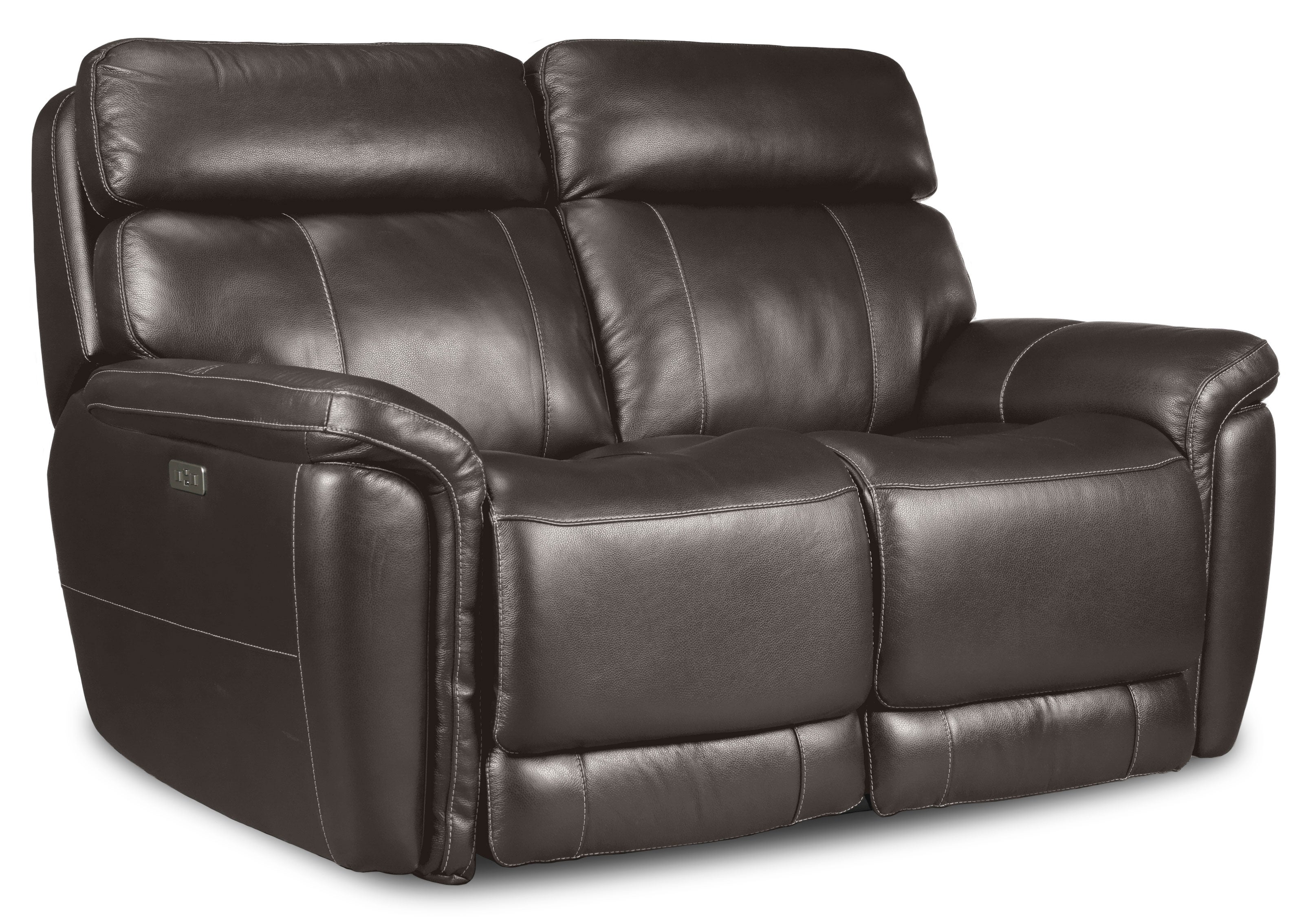 Zane Dual Power Reclining Loveseat - Dark Grey - Image 2